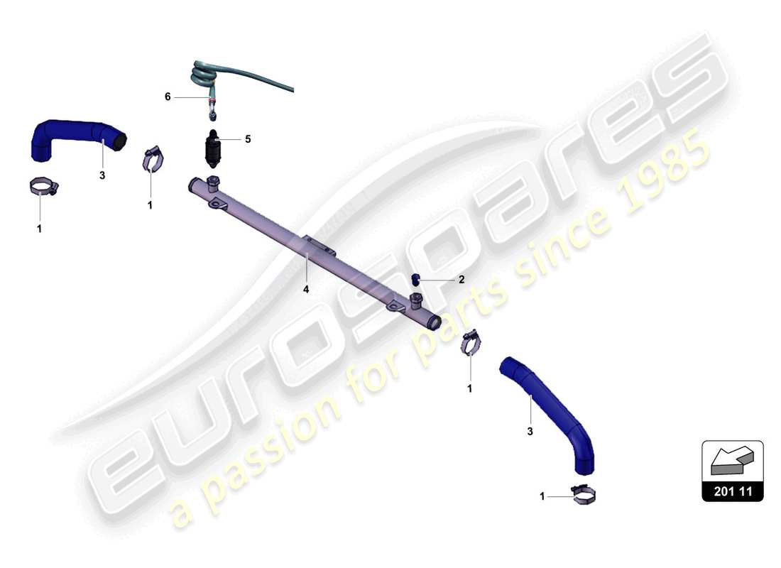 lamborghini super trofeo evo 2 (2022) fuel system part diagram