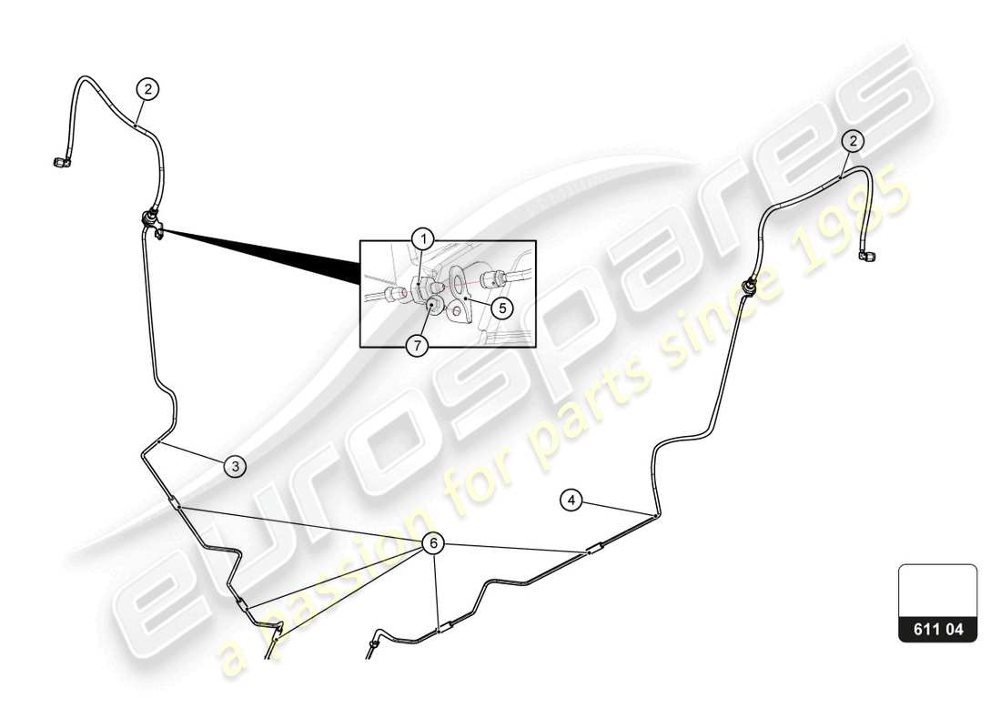 lamborghini super trofeo evo 2 (2022) brake system part diagram