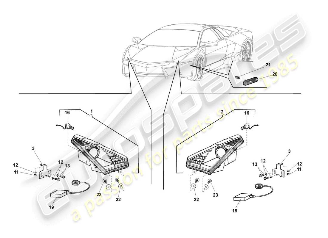 lamborghini reventon roadster headlight for curve light and led daytime driving lights part diagram