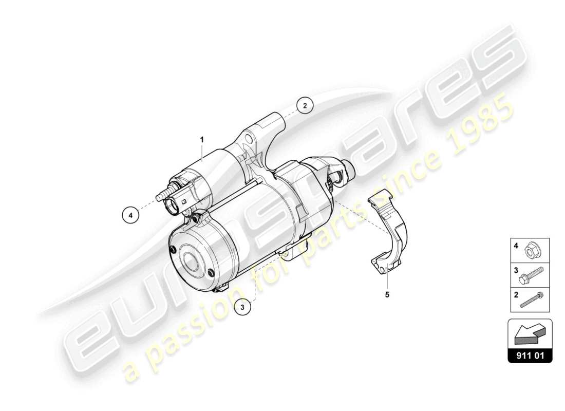 lamborghini urus s (2024) starter part diagram