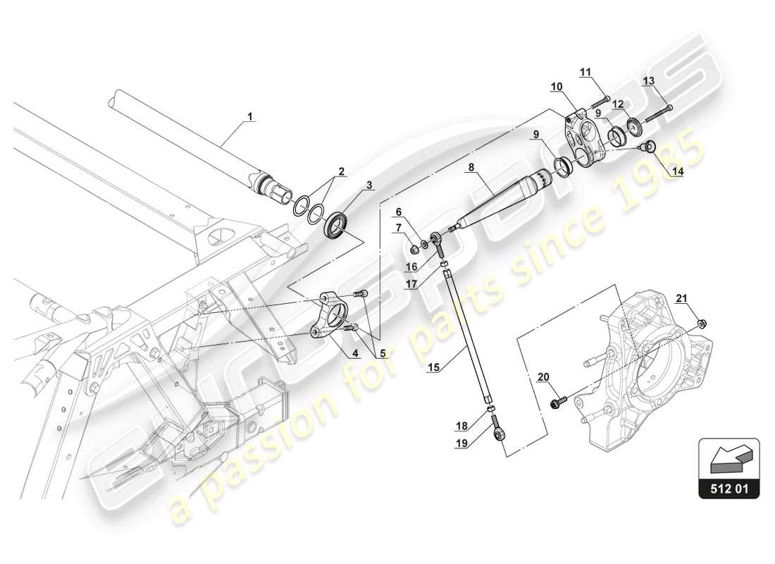 lamborghini gt3 (2017) rear anti roll bar part diagram