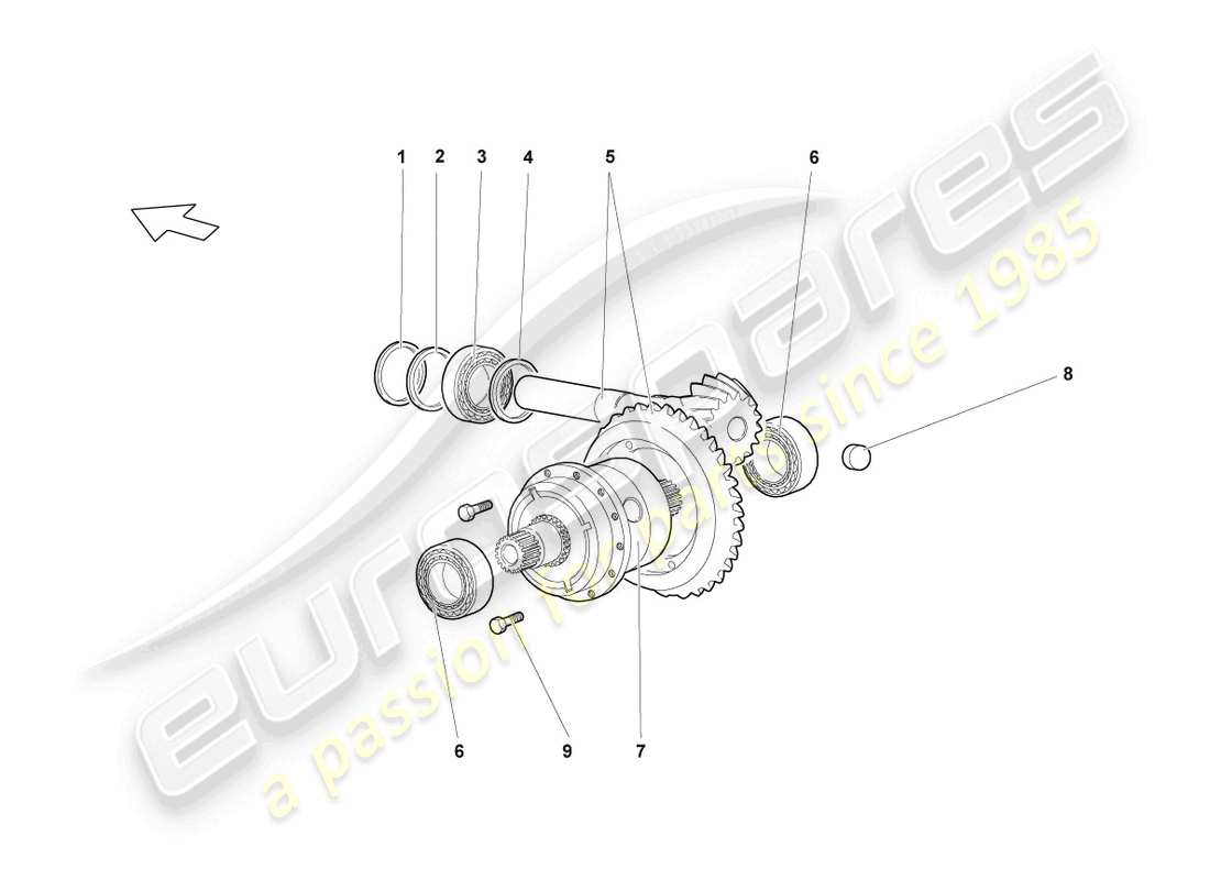 lamborghini lp670-4 sv (2010) differential rear part diagram