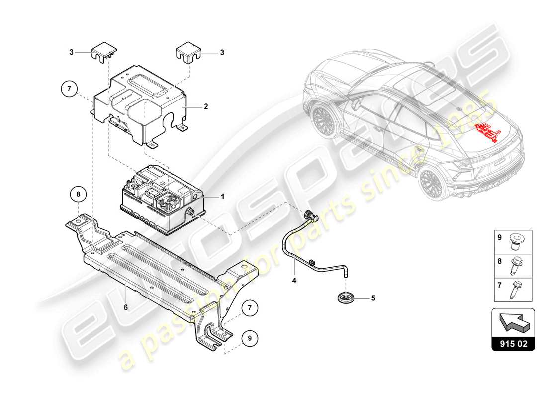 lamborghini urus (2019) capacitor for 48 v vehicle electrical system part diagram