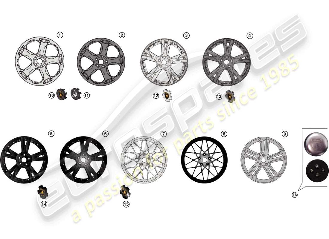 lamborghini superleggera (accessories) retrofit kit part diagram