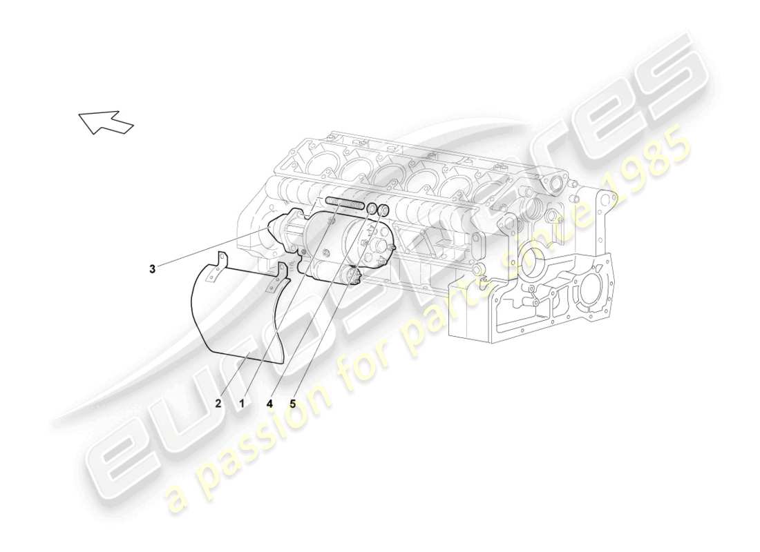 lamborghini lp640 roadster (2007) starter and single parts part diagram