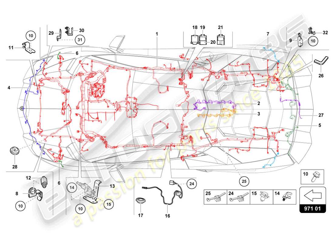 lamborghini lp770-4 svj roadster (2022) electrics part diagram