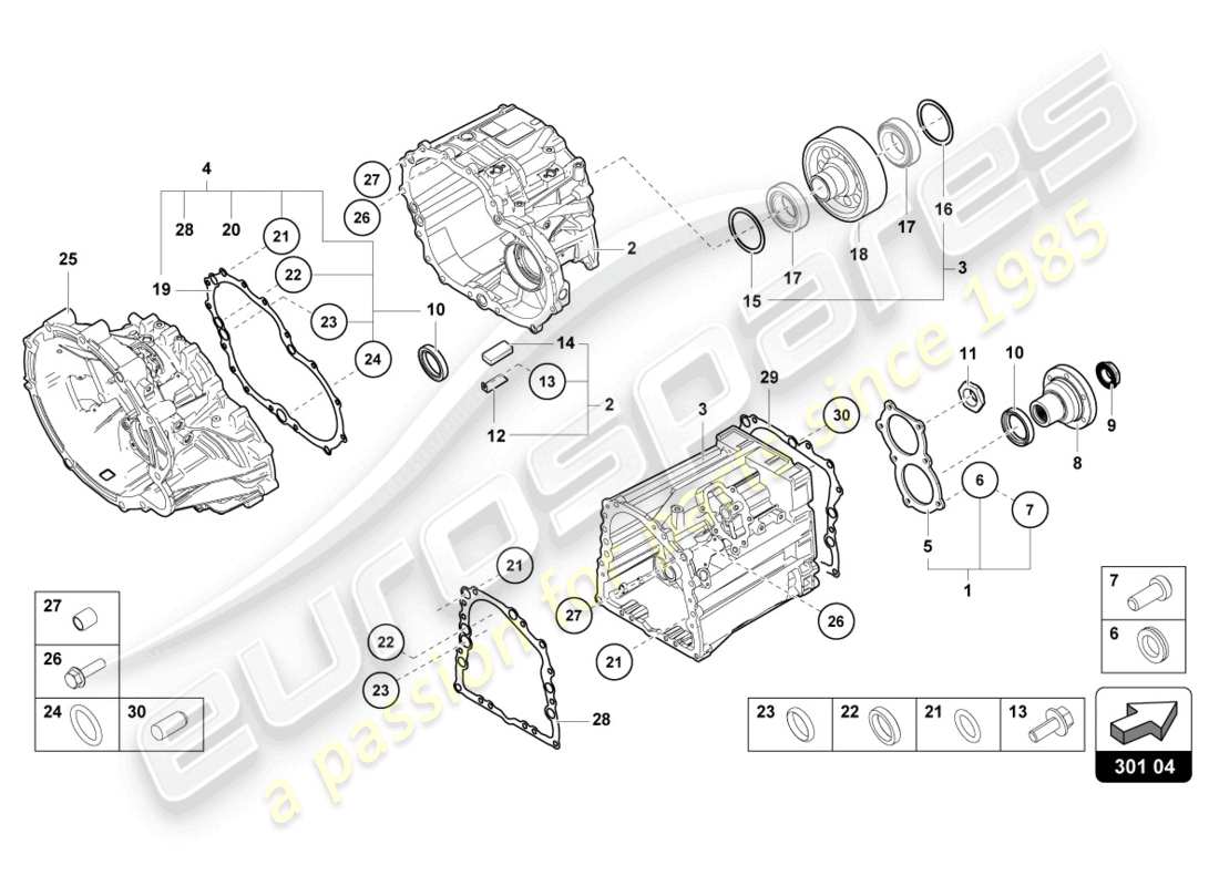 lamborghini ultimae (2022) outer components for gearbox part diagram