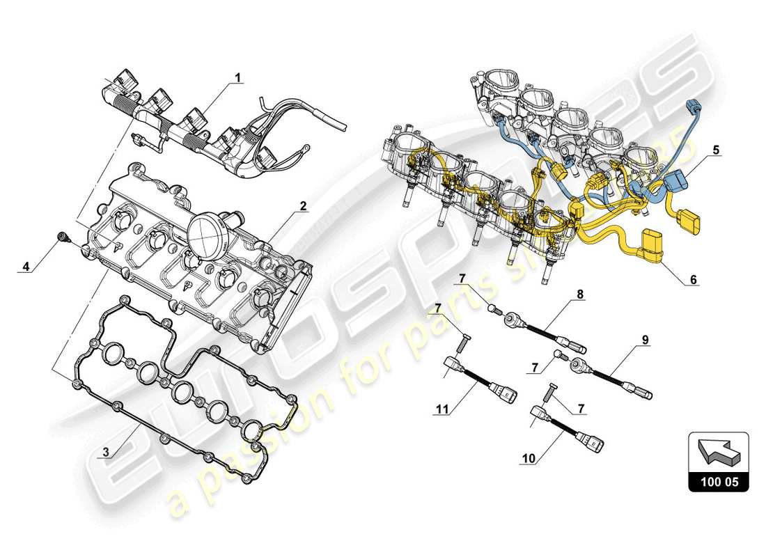 lamborghini gt3 evo (2018) fuel injection part diagram