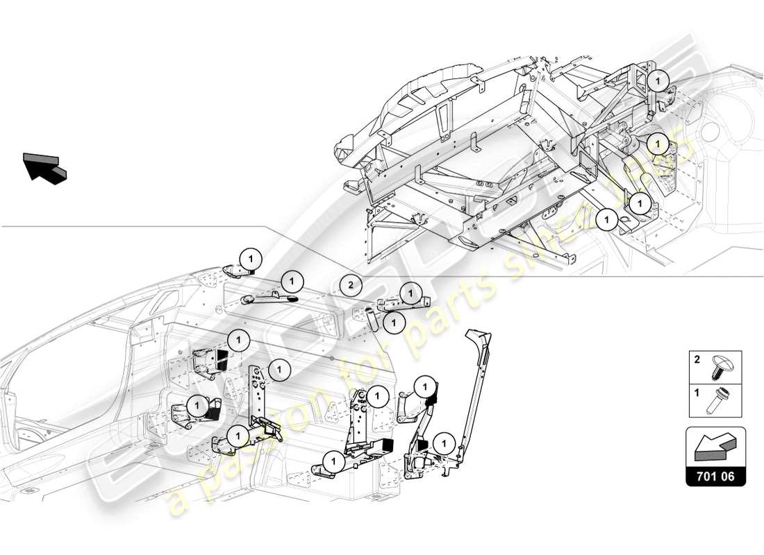 lamborghini ultimae (2022) fasteners part diagram