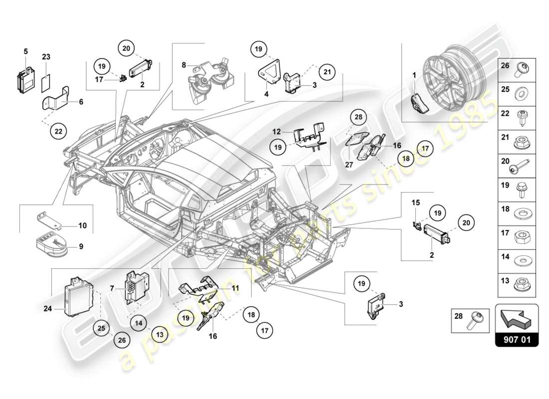 lamborghini ultimae (2022) electrics part diagram