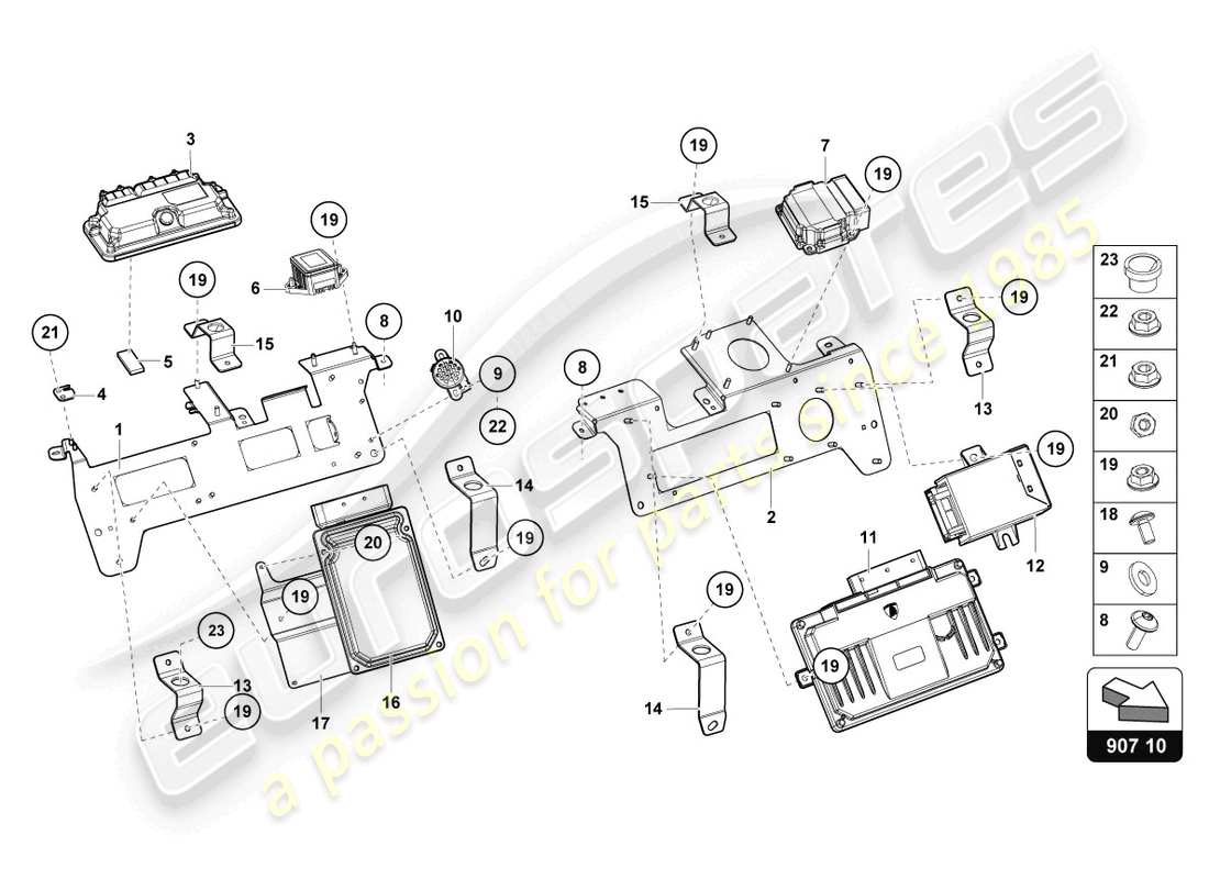 lamborghini ultimae (2022) electrics part diagram