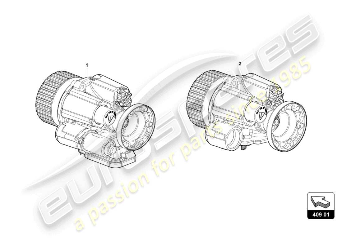 lamborghini ultimae (2022) front axle differential part diagram