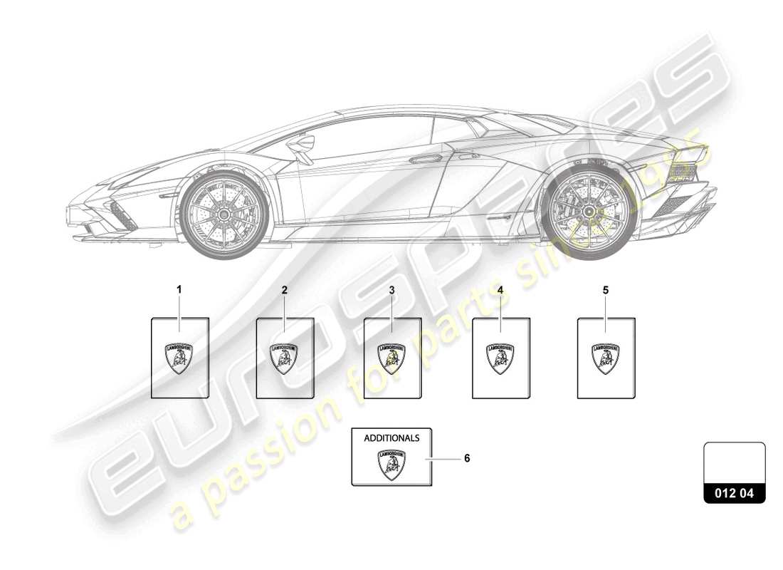 lamborghini ultimae (2022) 1 set vehicle literature part diagram