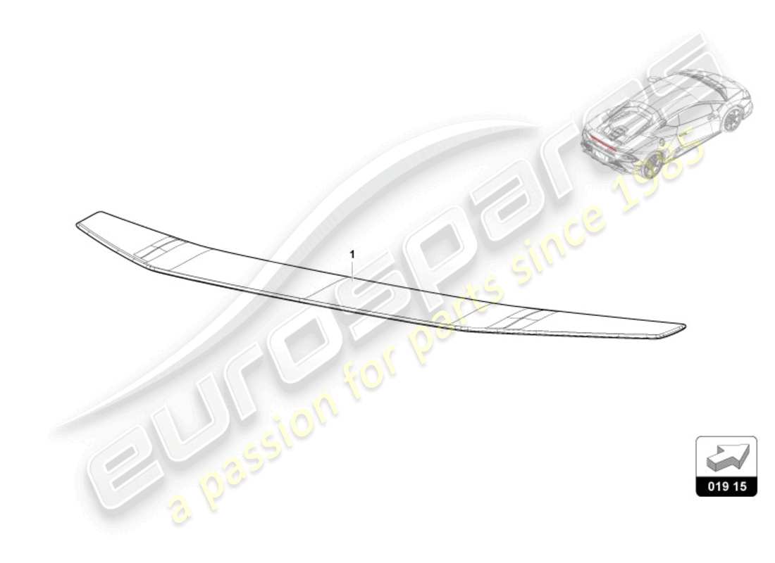 lamborghini huracan tecnica (accessories) spoiler part diagram