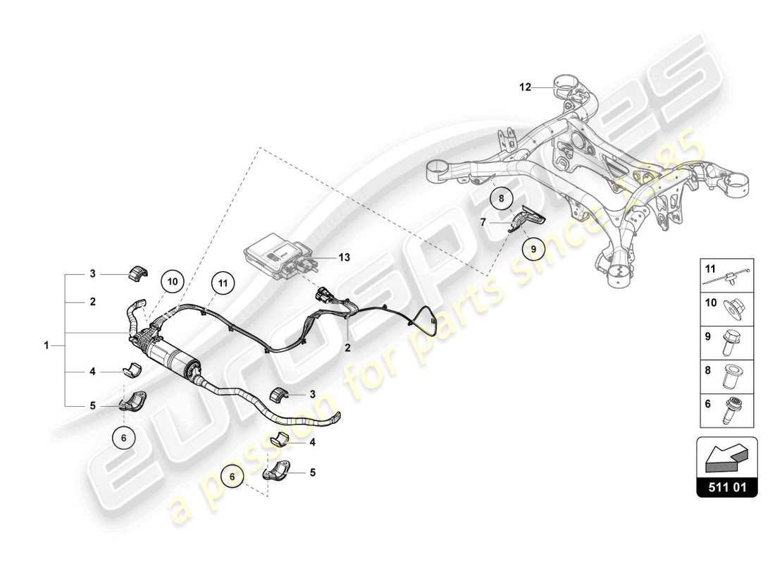 lamborghini urus (2020) control unit for stabilisers part diagram