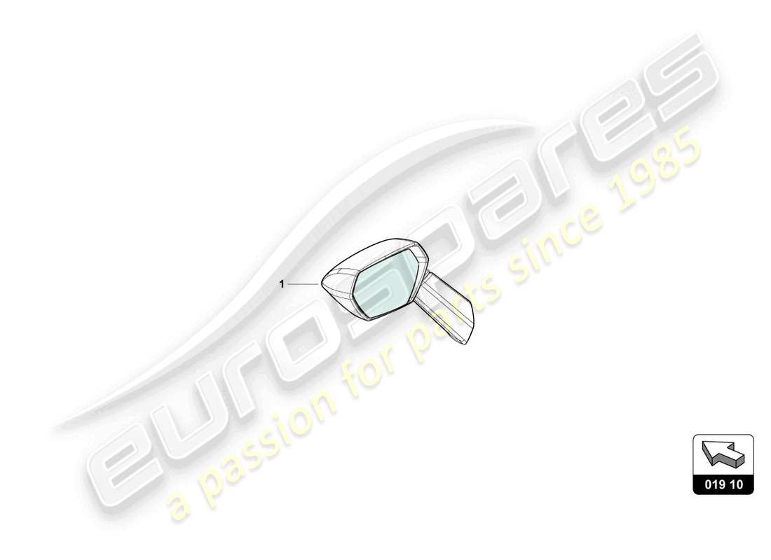 lamborghini huracan sterrato (accessories) bag for exterior mirror part diagram