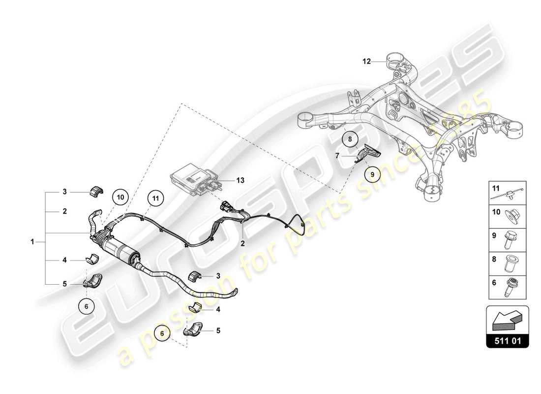 lamborghini urus (2022) control unit for stabilisers part diagram