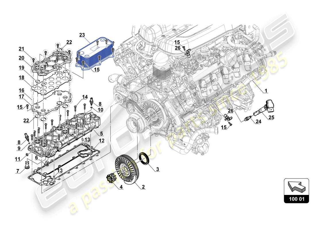 lamborghini gt3 (2017) auxiliary engine part diagram