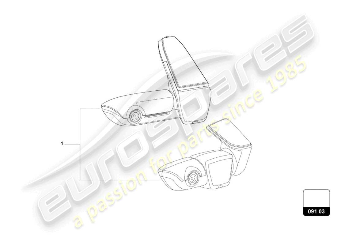 lamborghini urus s (accessories) camera part diagram