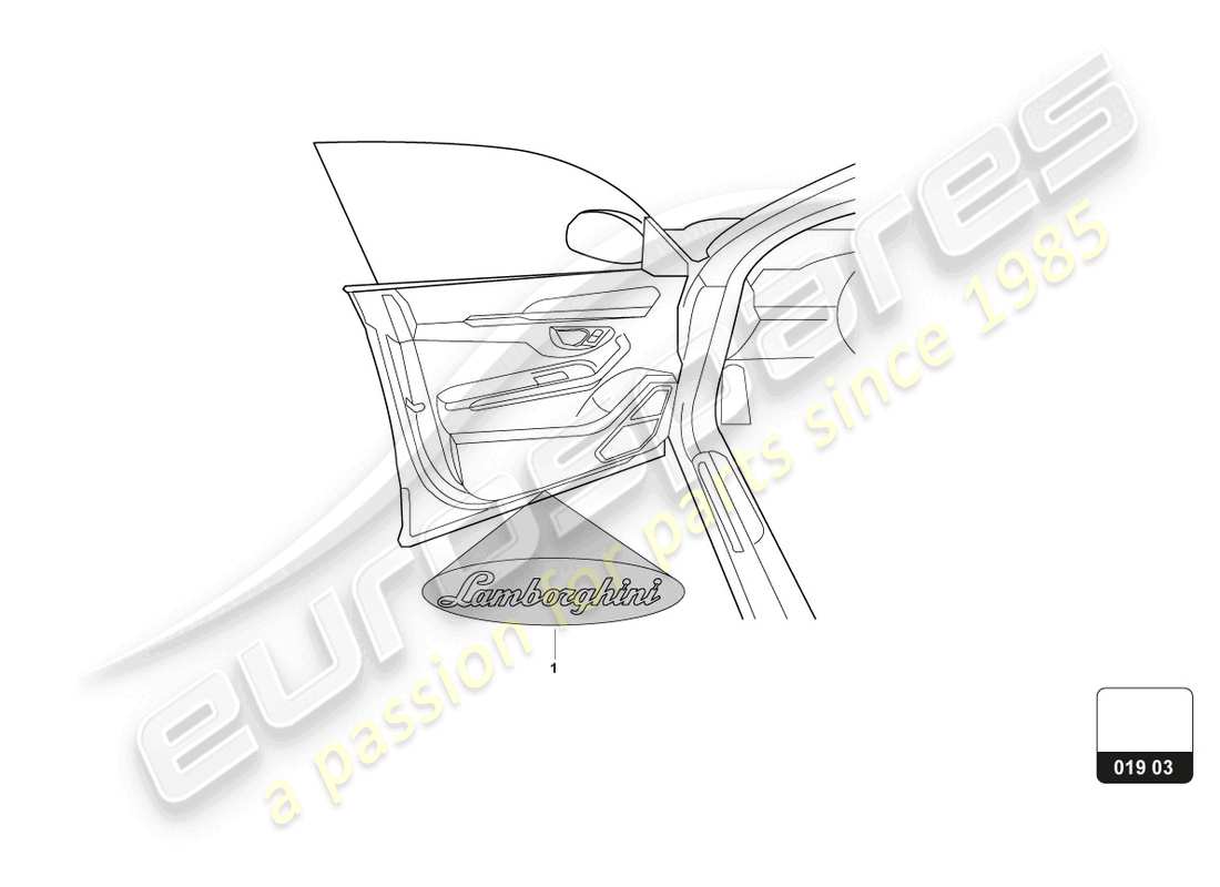 lamborghini urus s (accessories) lighting system part diagram