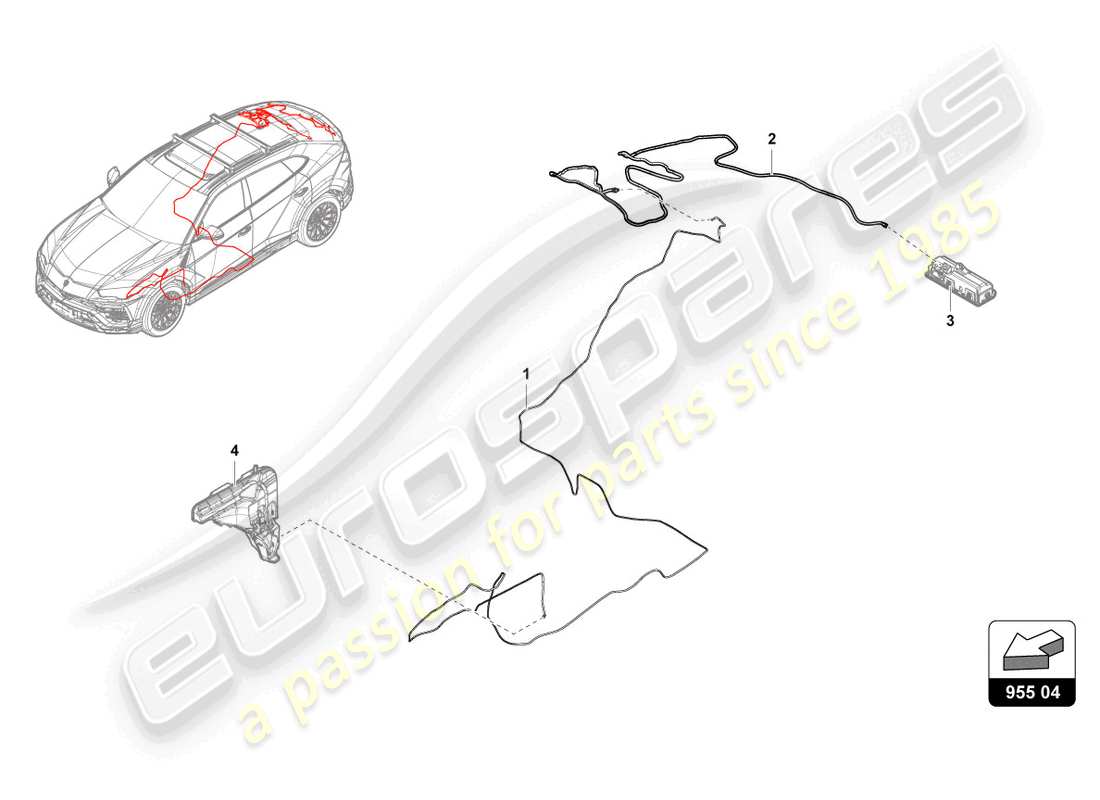 lamborghini urus s (2024) pipe line for head light cleaning system rear part diagram