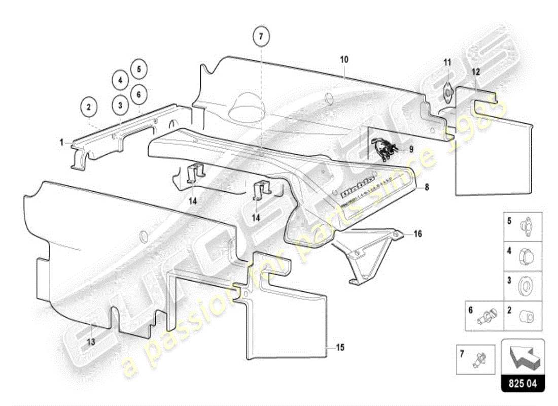 lamborghini diablo vt (1996) trim panel for engine part diagram