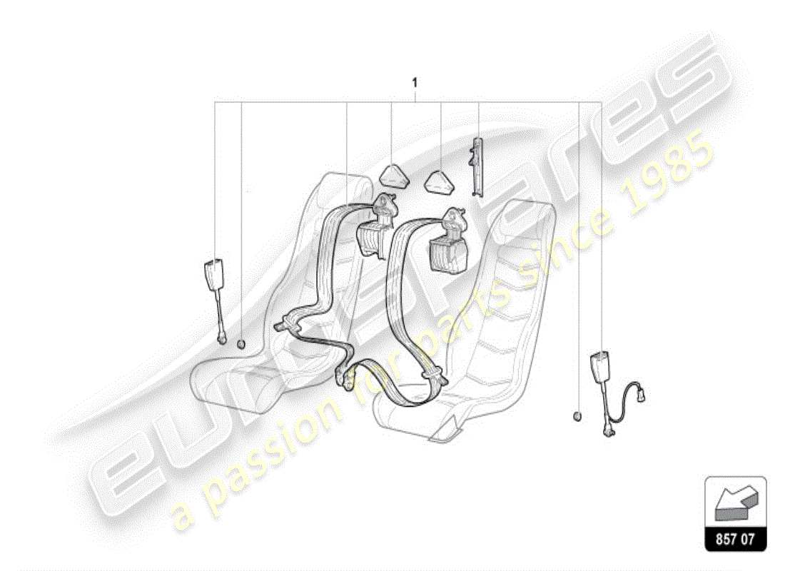 lamborghini diablo vt (1999) seat belts part diagram