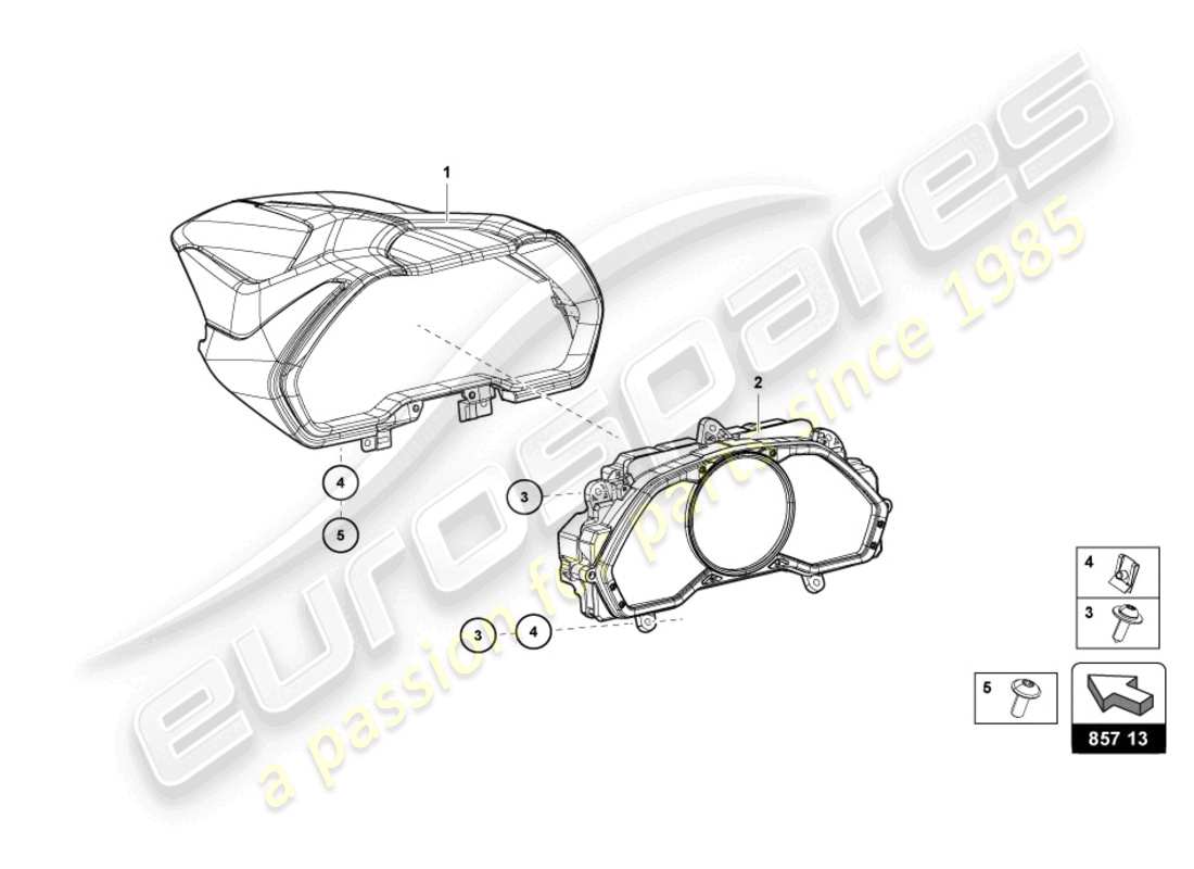 lamborghini sian roadster (2021) combi-instrument part diagram