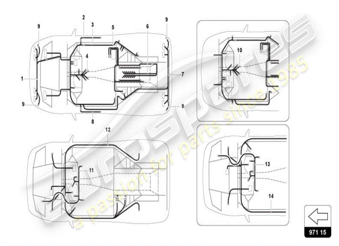 lamborghini diablo vt (1999) electrical system part diagram