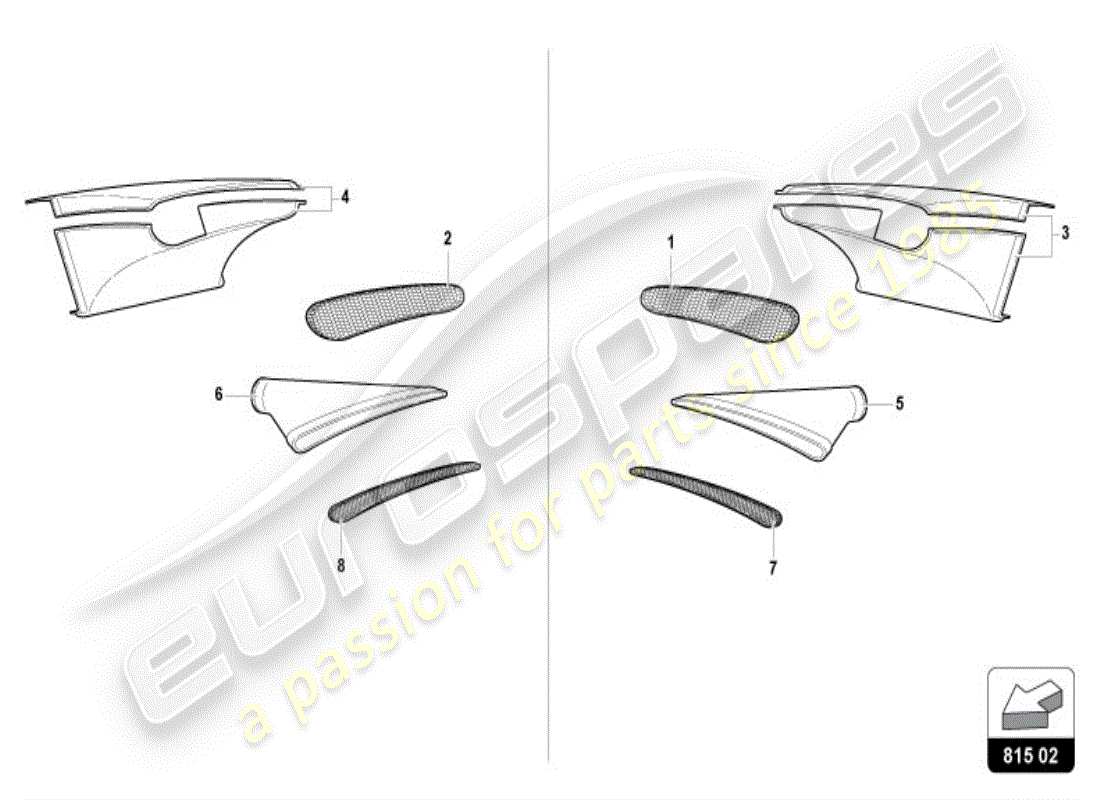 lamborghini diablo vt (1996) rear air intake part diagram