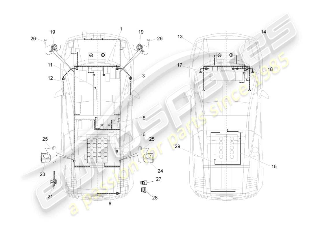 lamborghini gallardo spyder (2008) wiring looms part diagram