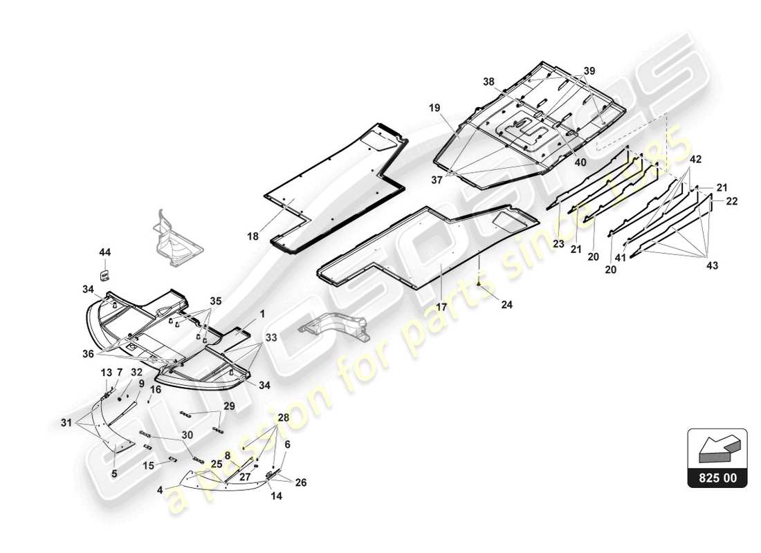 lamborghini gt3 (2017) underbody part diagram