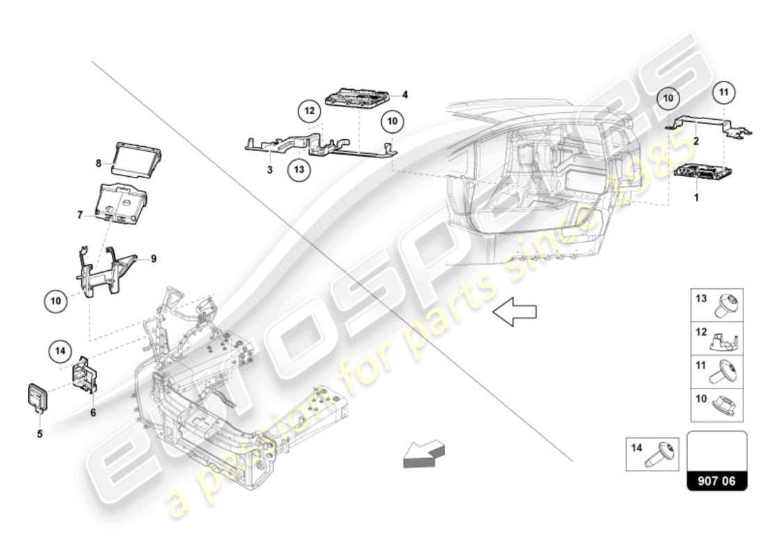 lamborghini revuelto coupe (2024) control units part diagram