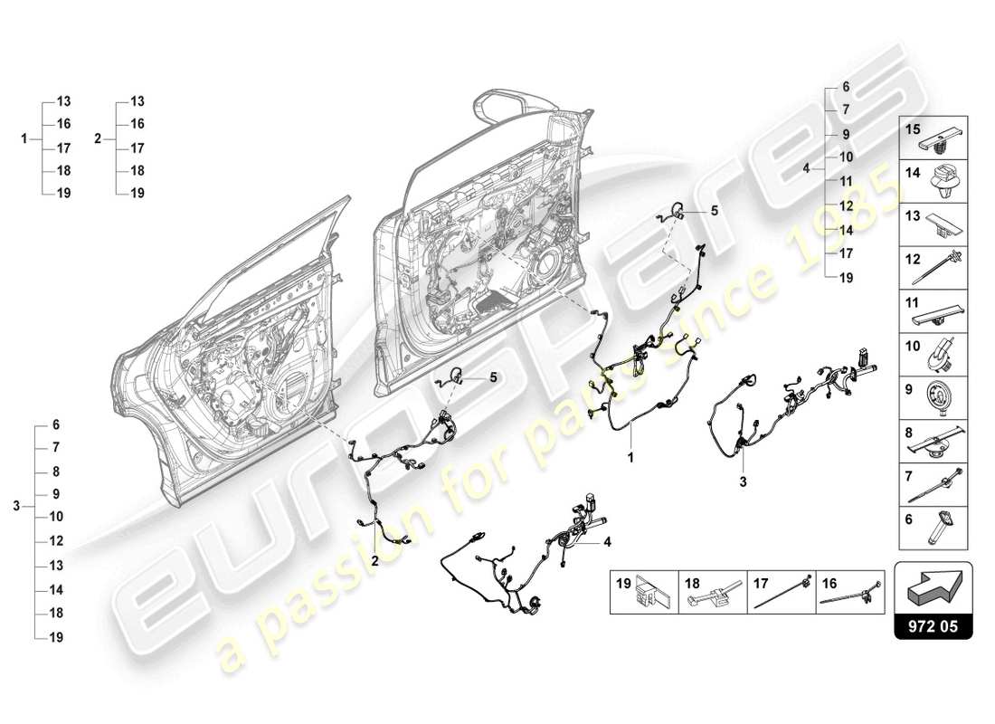 a part diagram from the lamborghini urus performante (2023) parts catalogue