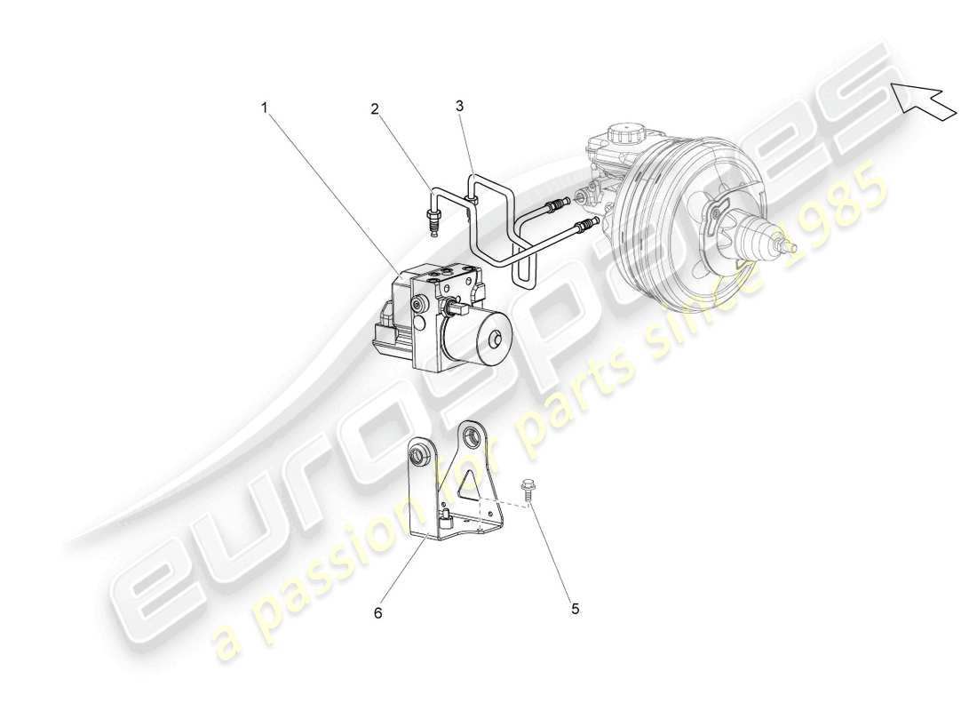 a part diagram from the lamborghini gallardo coupe (2007) parts catalogue