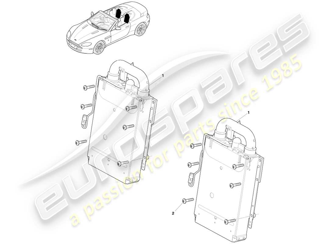 a part diagram from the aston martin v8 vantage (2005) parts catalogue