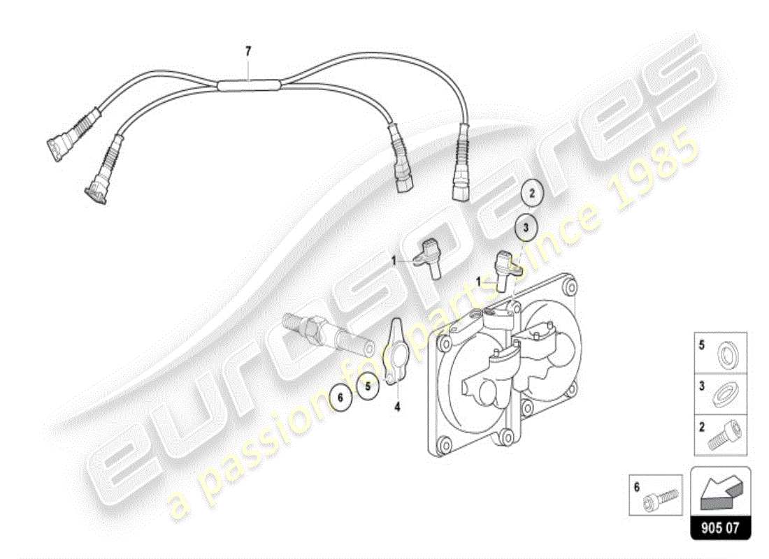 lamborghini diablo vt (1999) phase sensor part diagram