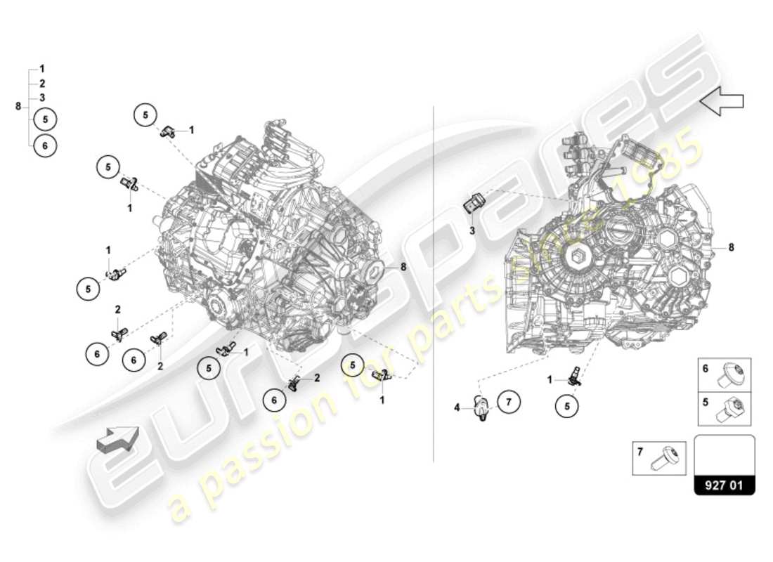 lamborghini revuelto coupe (2024) sensor rotor part diagram