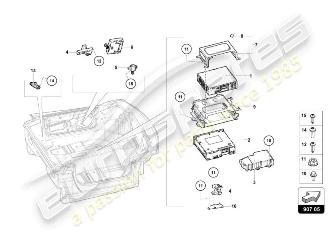 lamborghini ultimae (2022) electrics part diagram