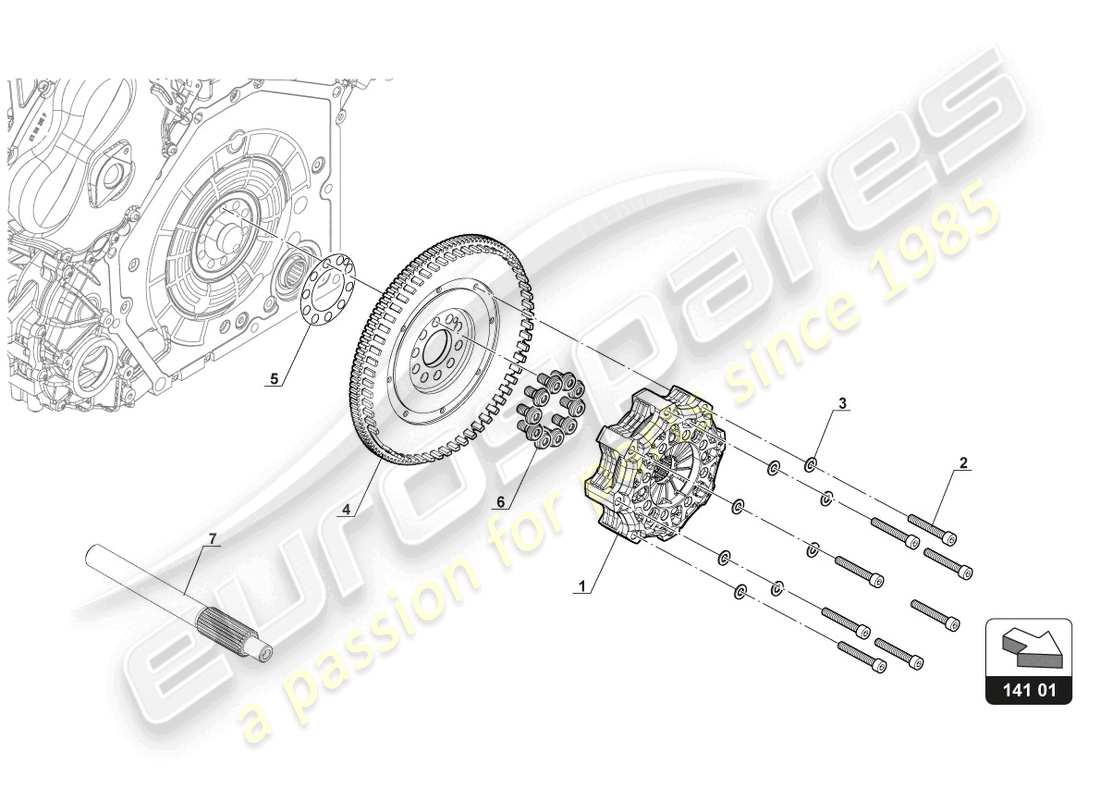 lamborghini gt3 (2017) clutch part diagram