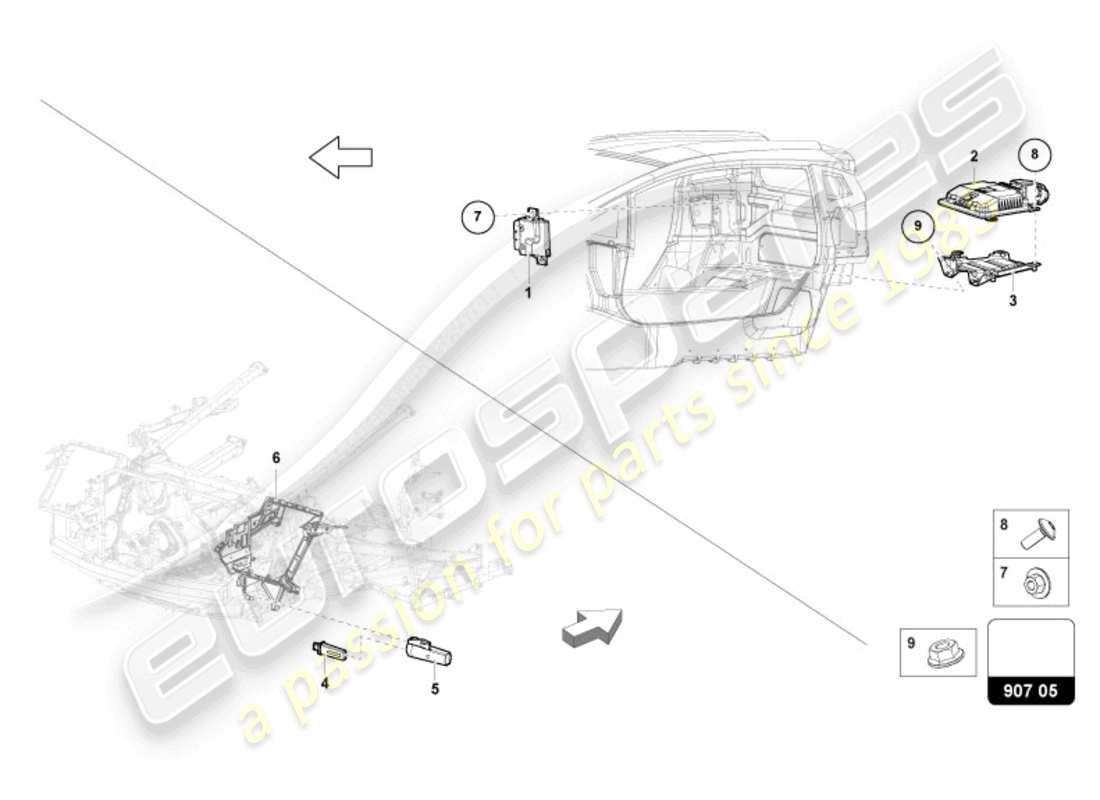 lamborghini revuelto coupe (2024) control units part diagram