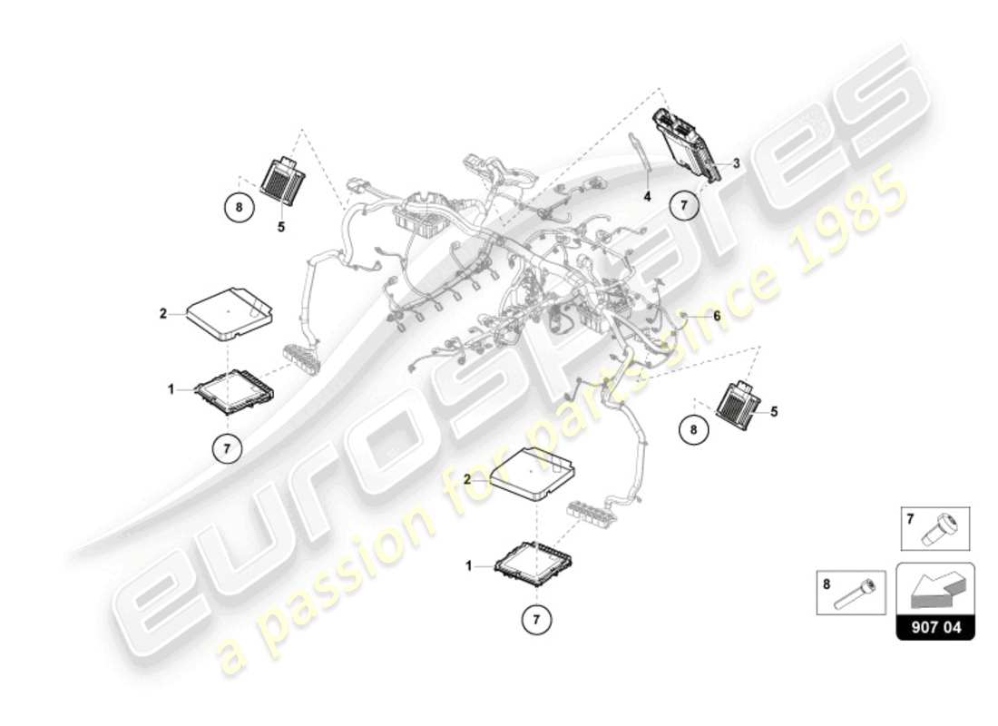 lamborghini revuelto coupe (2024) control unit for petrol engine part diagram