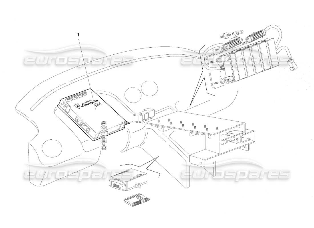 lamborghini diablo sv (1997) electrical system (valid for japan - march 1997) part diagram