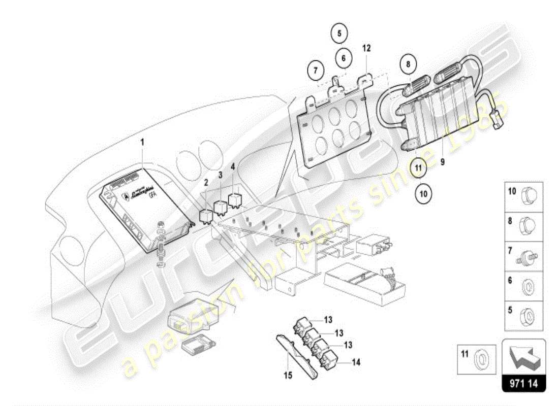 lamborghini diablo vt (1997) electrical system part diagram