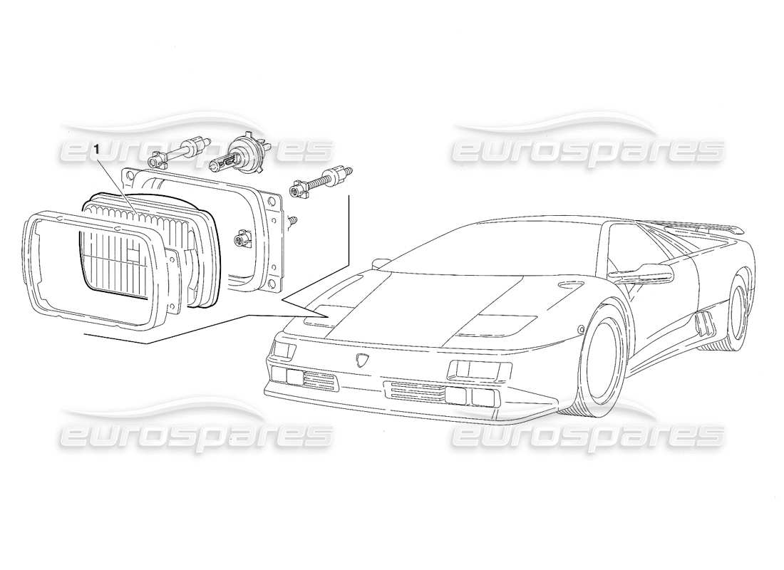 lamborghini diablo se30 (1995) lights (valid for japan - january 1995) part diagram