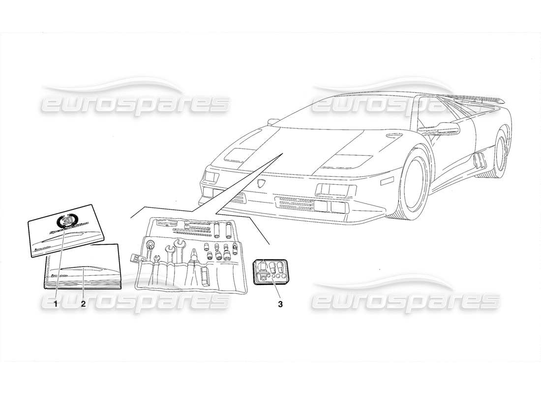 lamborghini diablo se30 (1995) accessories (valid for usa - january 1995) part diagram