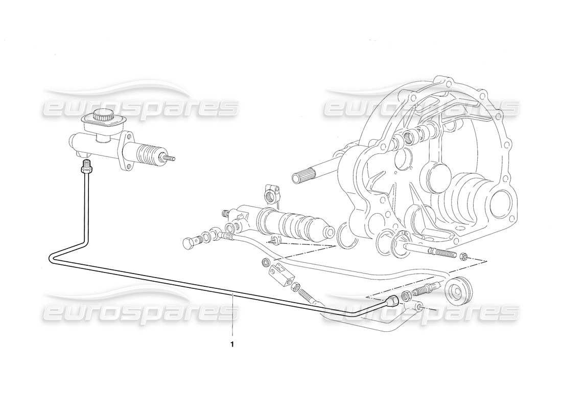 lamborghini diablo sv (1997) clutch control levers (valid for rh d. - march 1997) part diagram