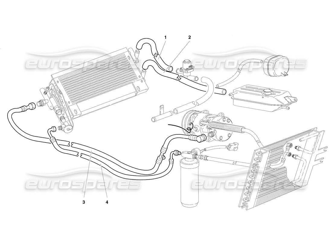 lamborghini diablo sv (1997) climate control (valid for rh d. - march 1997) part diagram