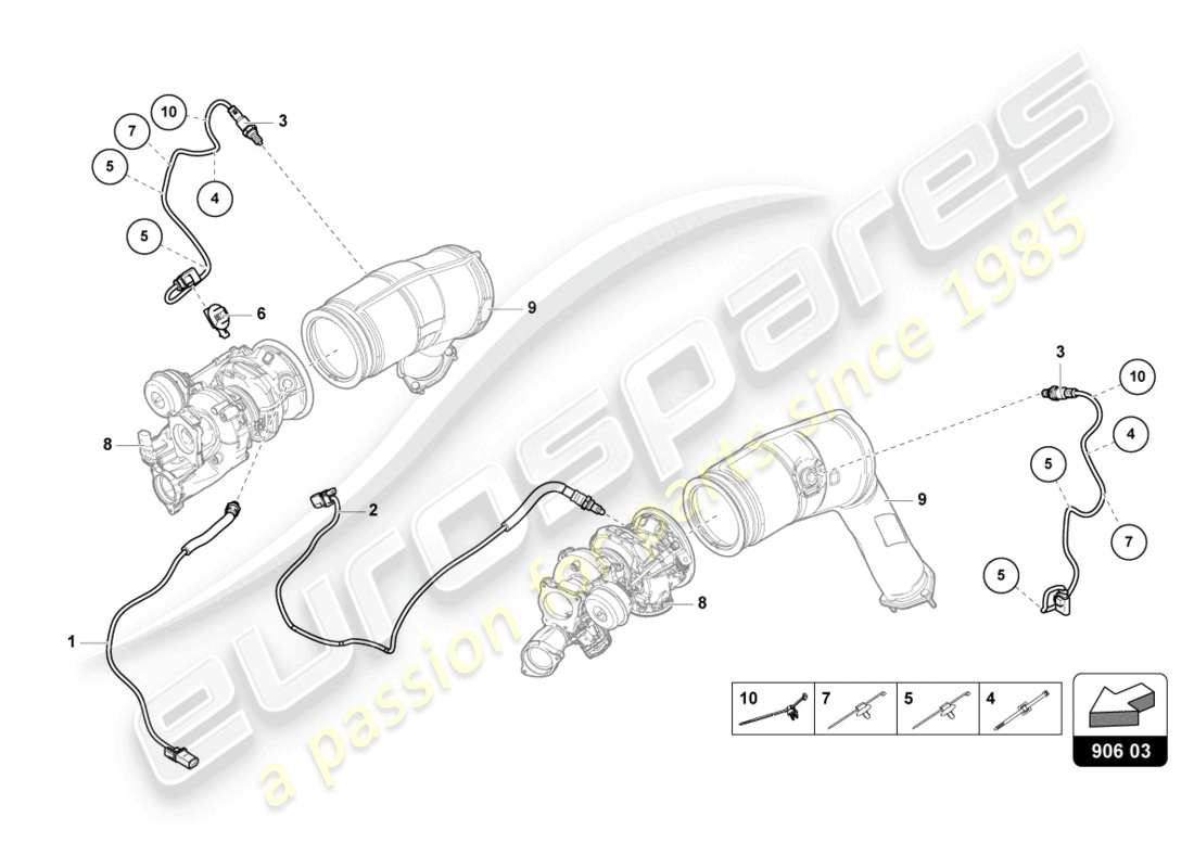 lamborghini urus s (2023) lambda probe part diagram