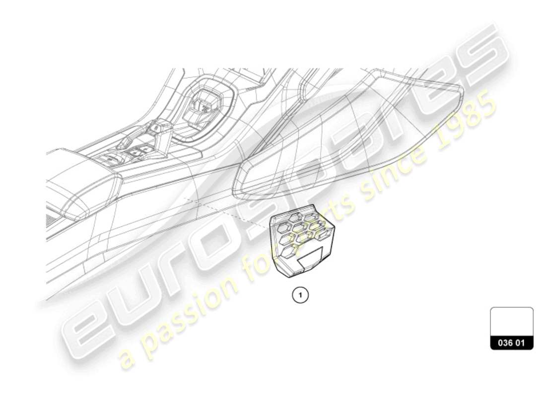 lamborghini revuelto coupe (accessories) phone bracket part diagram